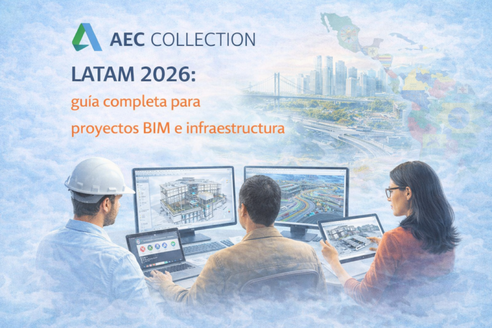AEC Collection LATAM 2026 guía completa para proyectos BIM e infraestructura con modelado colaborativo en entorno profesional