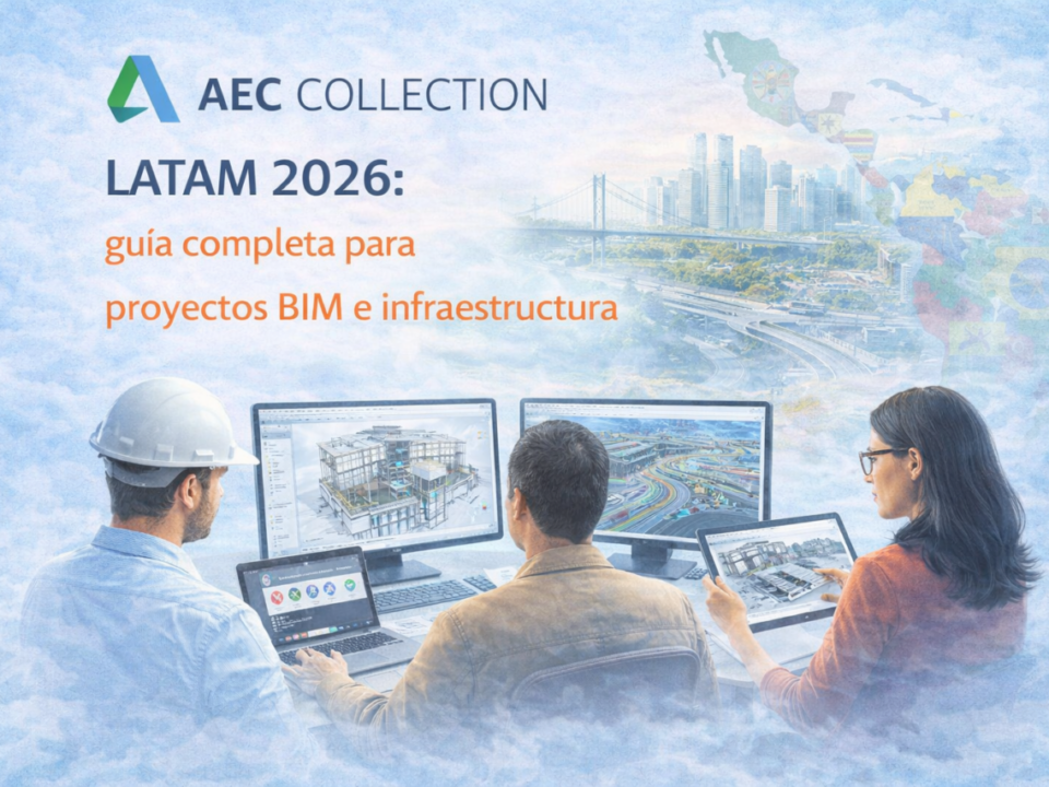 AEC Collection LATAM 2026 guía completa para proyectos BIM e infraestructura con modelado colaborativo en entorno profesional