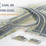 Civil 3D LATAM 2026 modelado de infraestructura vial con diseño topográfico y secciones técnicas en entorno CAD profesional